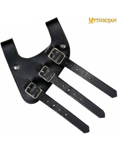 Tahalí medieval de couro para espadas mão esquerda, cor...