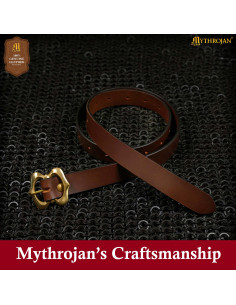 Cinturão medieval renascentista em couro, cor marrom 2
