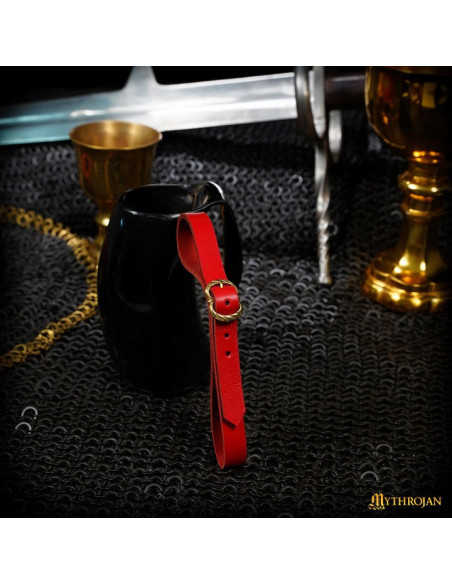 Tahalí medieval em couro para...