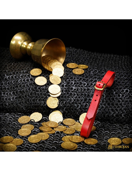 Tahalí medieval em couro para...