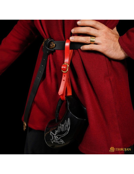 Tahalí medieval em couro para...