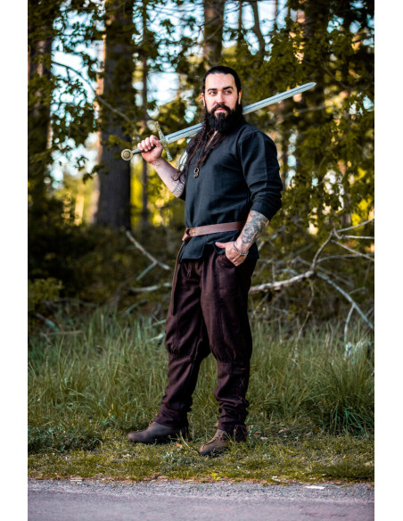 Calças Viking em lã castanha