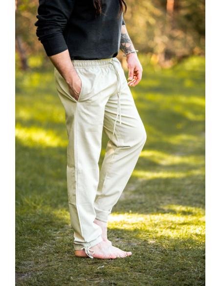 Calças medievais Arvo, cor cânhamo