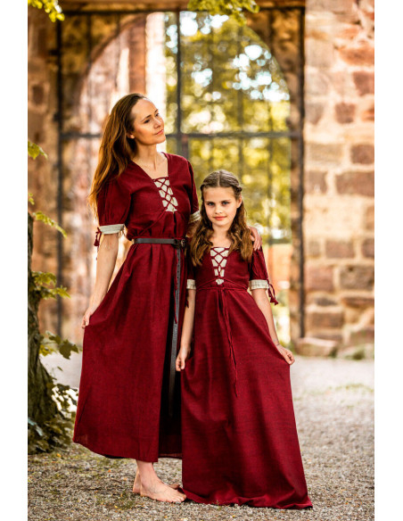 Vestido medieval de verão para meninas