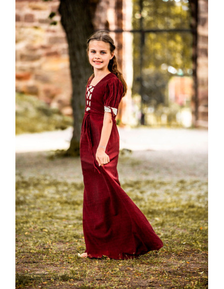Vestido medieval de verão para meninas
