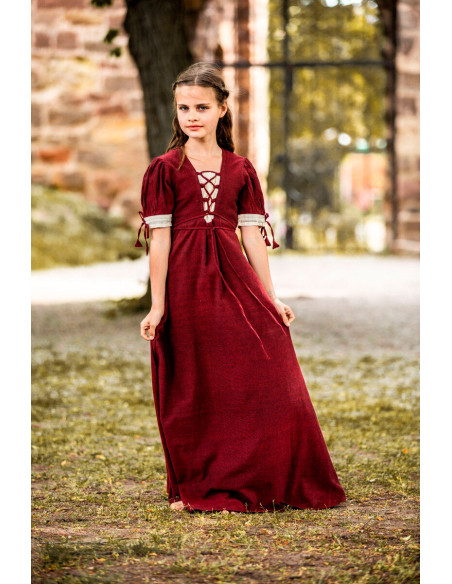 Vestido medieval de verão para meninas