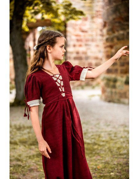 Vestido medieval de verão para meninas