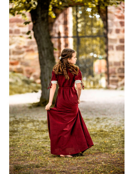 Vestido medieval de verão para meninas