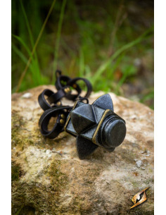 Cabeça para maça Khonarr LARP e Cosplay, cor preta 2