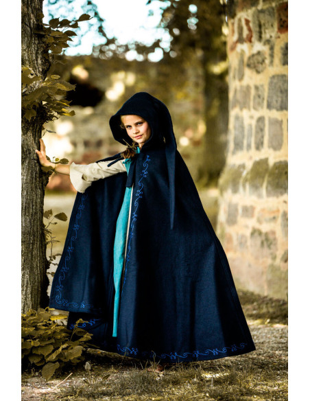 Capa de lã para criança, com bordado...