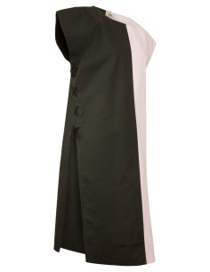 Tabardo medieval modelo Gilbert, cor verde-creme 2