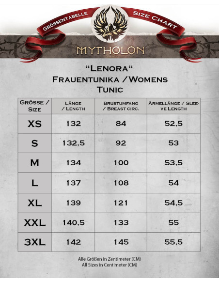 Túnica longa medieval de algodão...