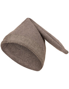 Gorro medieval de lã modelo Toki, cor cinza