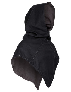 Gugel medieval algodão modelo Halaif, cor preta