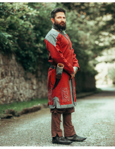 Túnica vikinga homem em algodão...