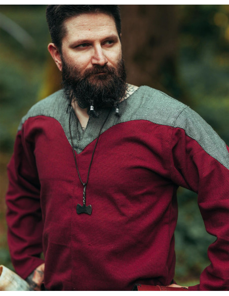 Túnica vikinga homem em algodão...