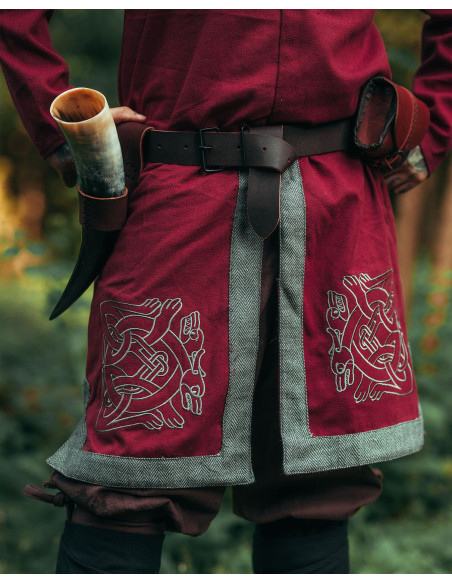 Túnica vikinga homem em algodão...