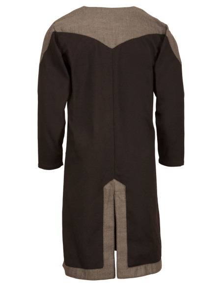 Túnica vikinga masculina em algodão...