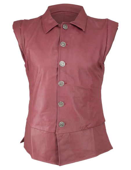 Jubão medieval de couro modelo Tilly,...