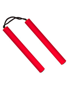 Nunchaku de espuma para treinamento, vermelho