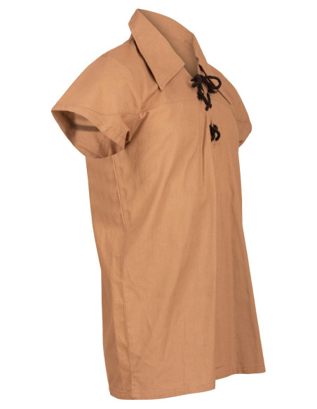 Camisa medieval algodão manga curta...