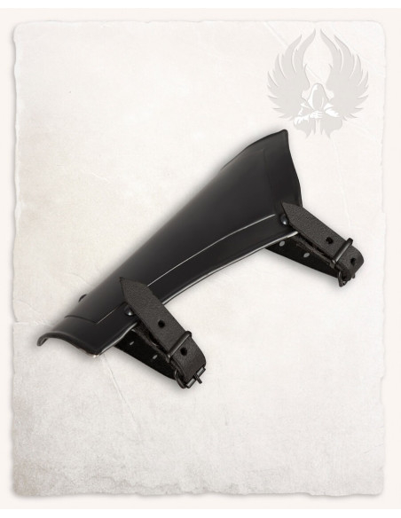 Brazais medievais de aço escurecido...