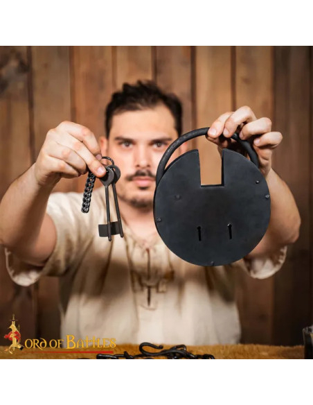 Cadeado de ferro forjado à mão para...