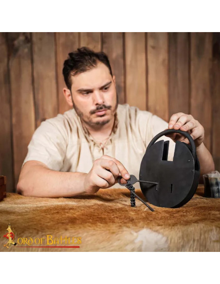 Cadeado de ferro forjado à mão para...