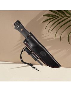 Faca Micarta Muela Viking com pederneira 2