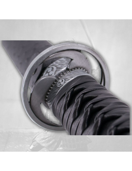 Katana decorativa bainha preta, com...