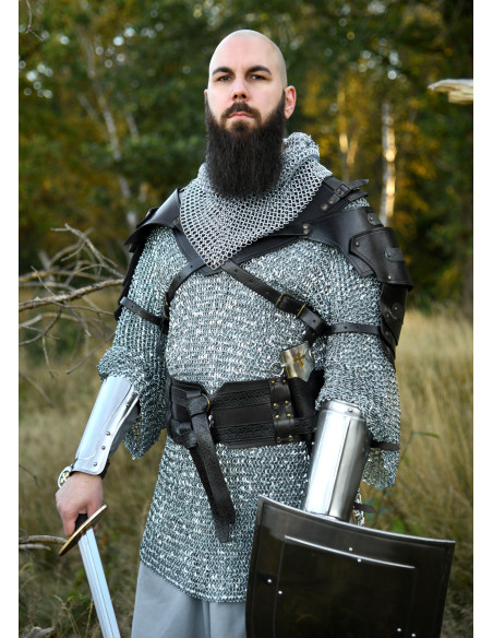 Cinto medieval duplo de couro modelo...