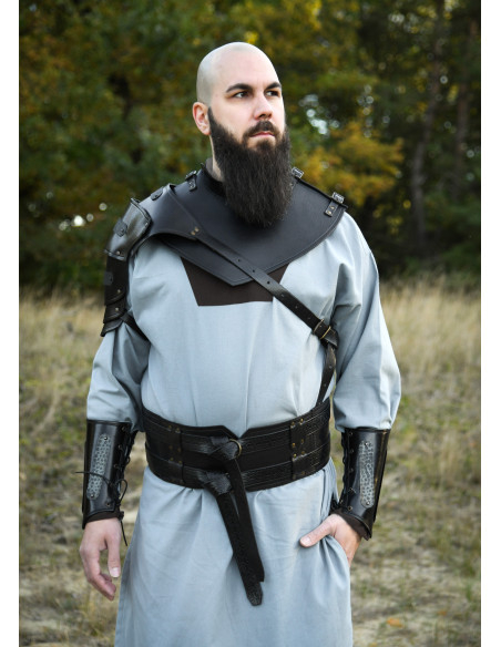 Gorjal medieval de couro modelo...