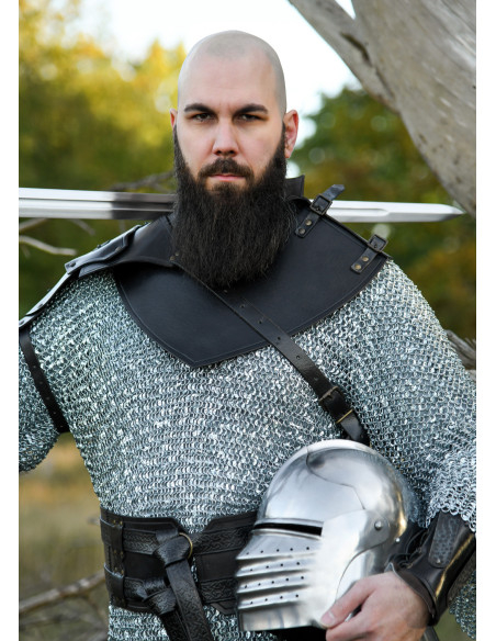 Gorjal medieval de couro modelo...