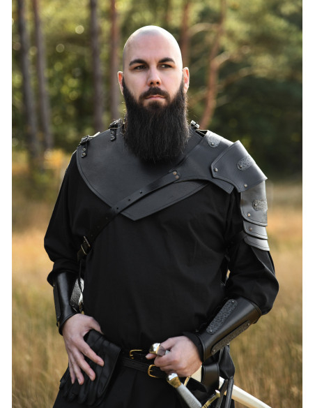 Gorjal medieval de couro modelo...