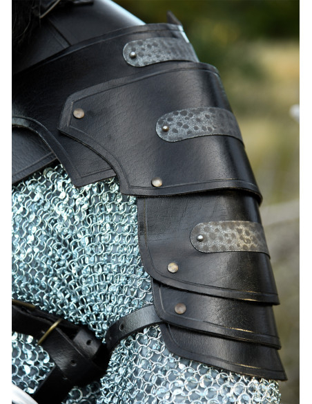 Ombreira medieval de couro modelo...