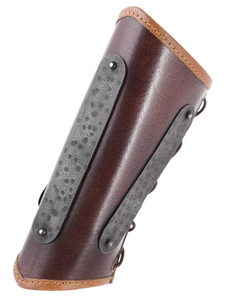 Brazalete medieval vikingo couro...