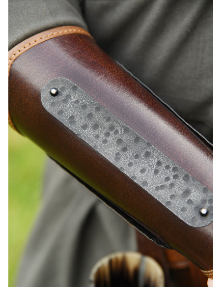 Brazalete medieval vikingo couro...