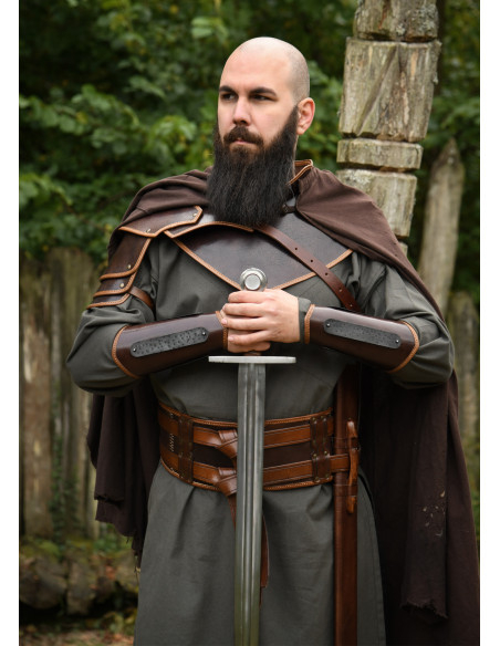 Gorjal medieval de couro modelo...