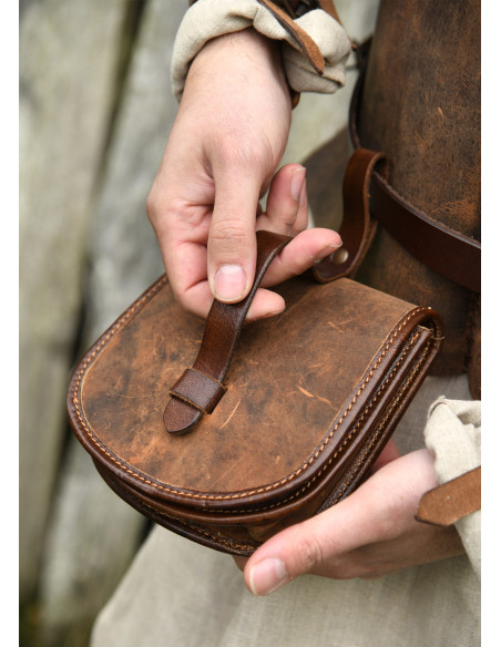 Bolsa medieval de couro modelo...