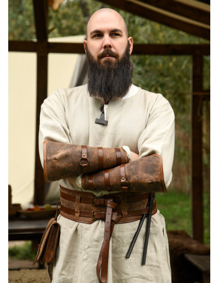 Brazalete medieval de couro modelo...