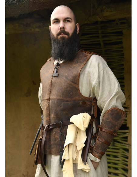 Brazalete medieval de couro modelo...