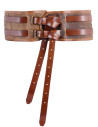 Cinto medieval duplo de couro modelo Sindri, cor marrom