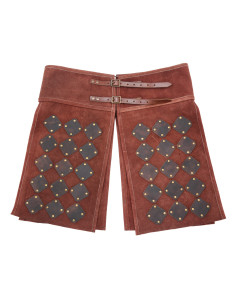 Saia medieval de camurça modelo Vidar, cor marrom