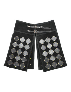 Falda medieval de camurça modelo Vares, cor preta