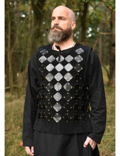 Peto medieval de couro modelo Vares, cor preta 2