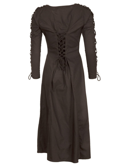 Vestido medieval longo modelo Sunna,...