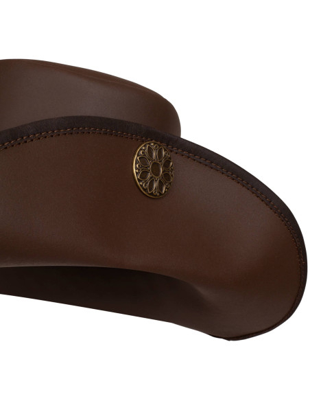 Chapéu medieval de couro modelo...