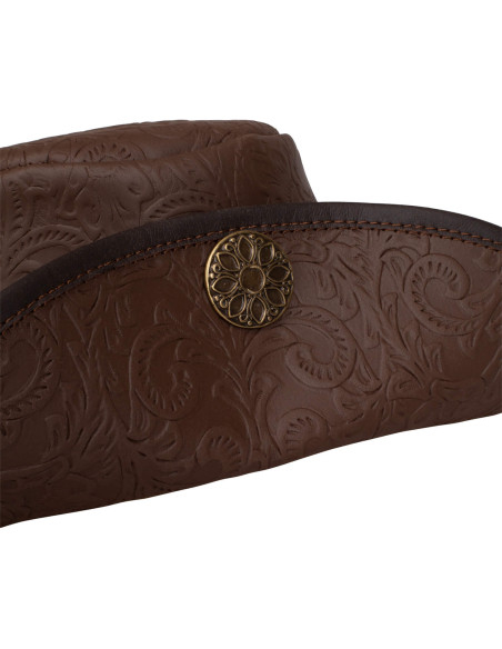 Chapéu medieval de couro Deluxe...