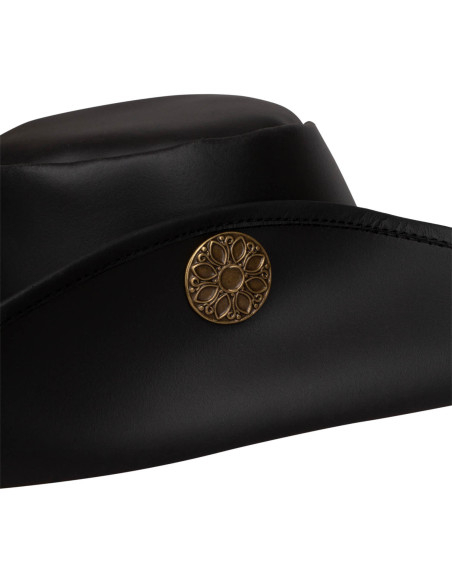 Chapéu medieval de couro modelo...