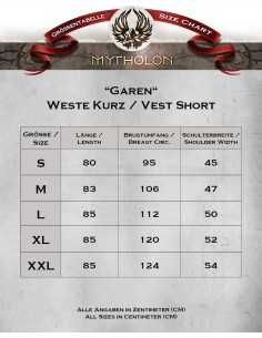 Colete medieval longo de camurça modelo Garen, cor preta 2